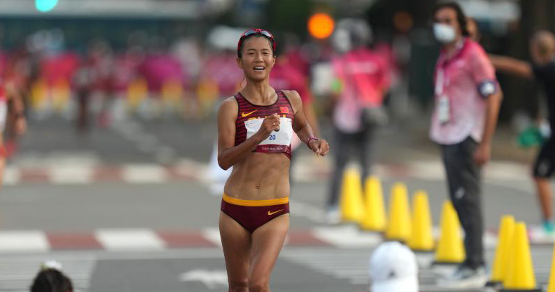 劉虹獲得女子20公里競走銅牌