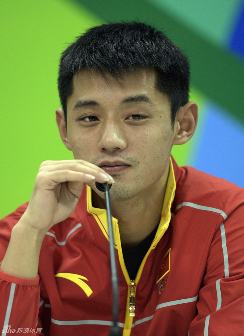 2016年08月03日，张继科、丁宁、福原爱领衔乒乓球运动员出席抽签仪式之后的赛前发布会。