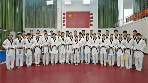 中国跆拳道队给祖国和全国人民拜年