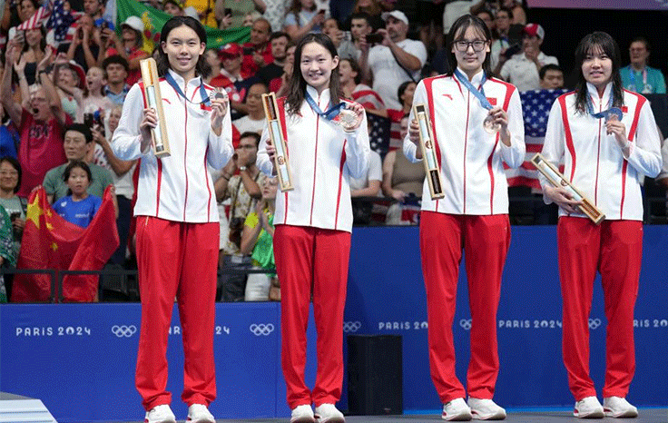 女子4x200米自由泳接力：中国队获铜牌